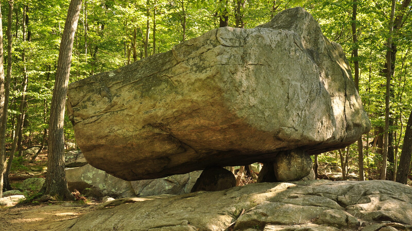 Tripod Rock on Pyramid Mountain, the Kinnelon landmark Lucy Meyer fought to preserve.